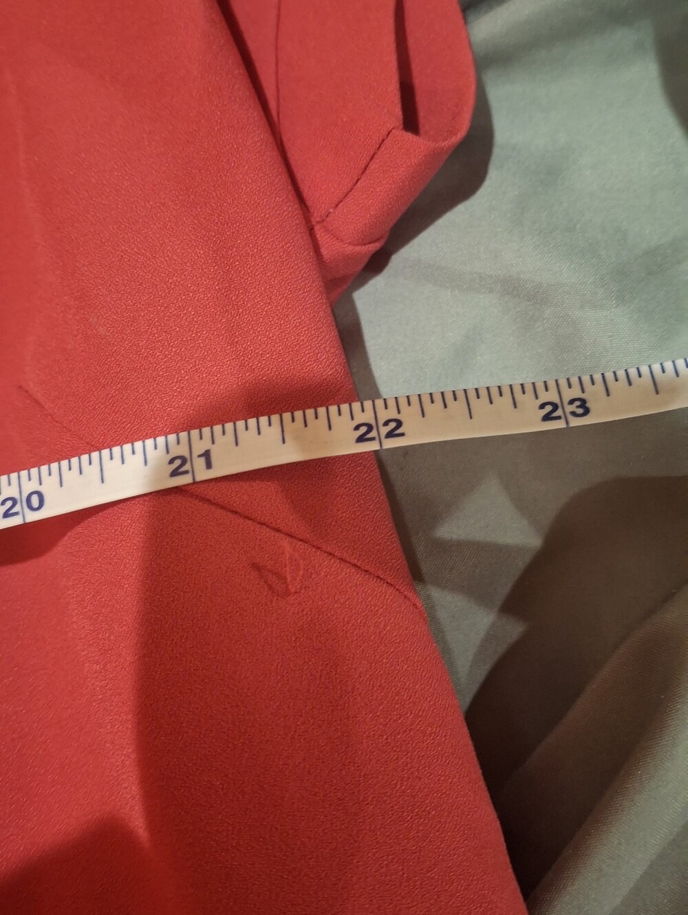 V-Neck Short Sleeve Tee in Coral Pink - Picture 10 of 10